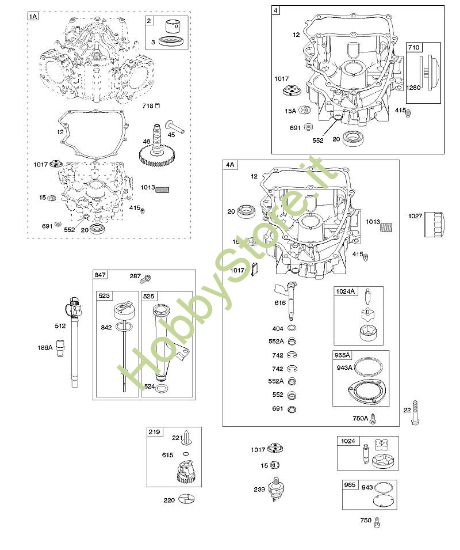 G - Coppa olio, pompa olio, complessivo astina/tubetto di misurazione B&S - 40 €¦ 407777-0117-E1 brand Stihl
